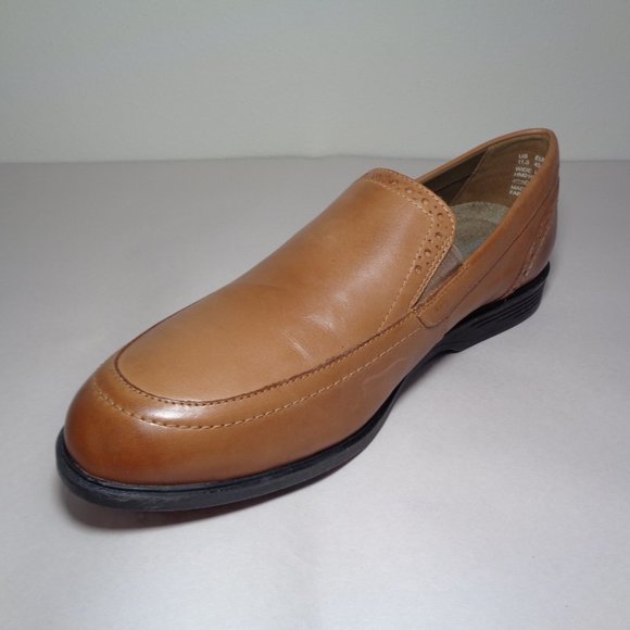 Hush Puppies Size 11.5 Wide SHEPSKY SLIP ON Tan Leather Loafers New Men\'s Shoes main image 6